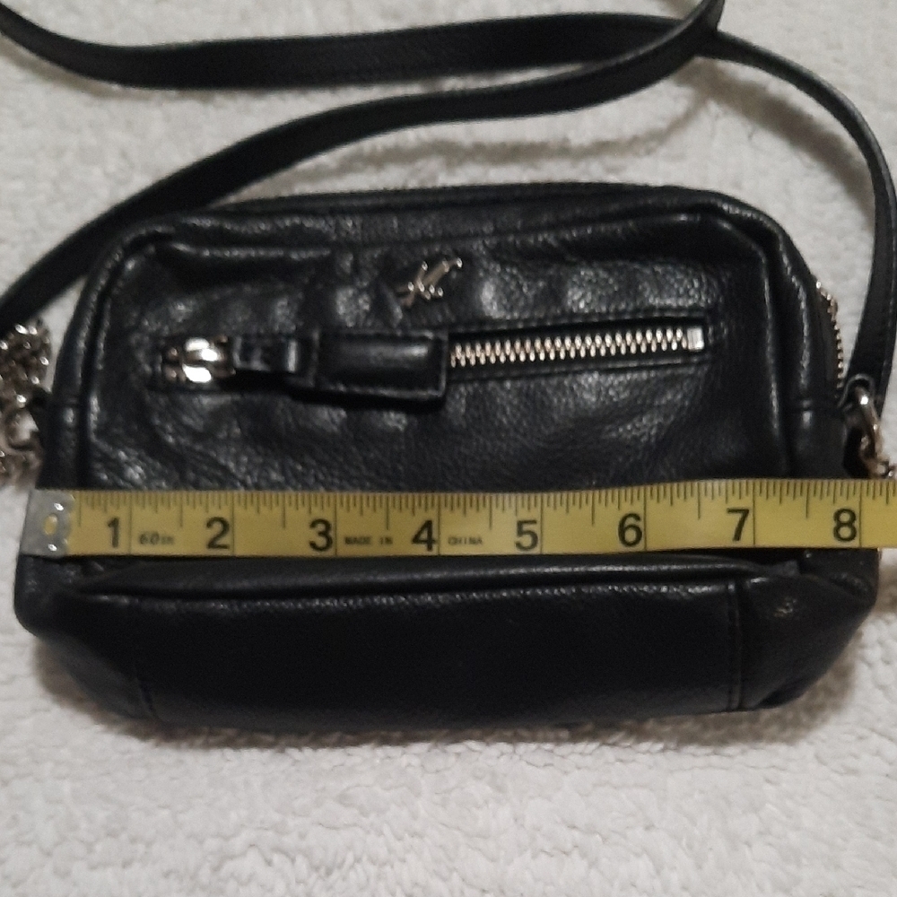 Kenneth Cole Black Leather Crossbody Bag - Picture 3 of 5